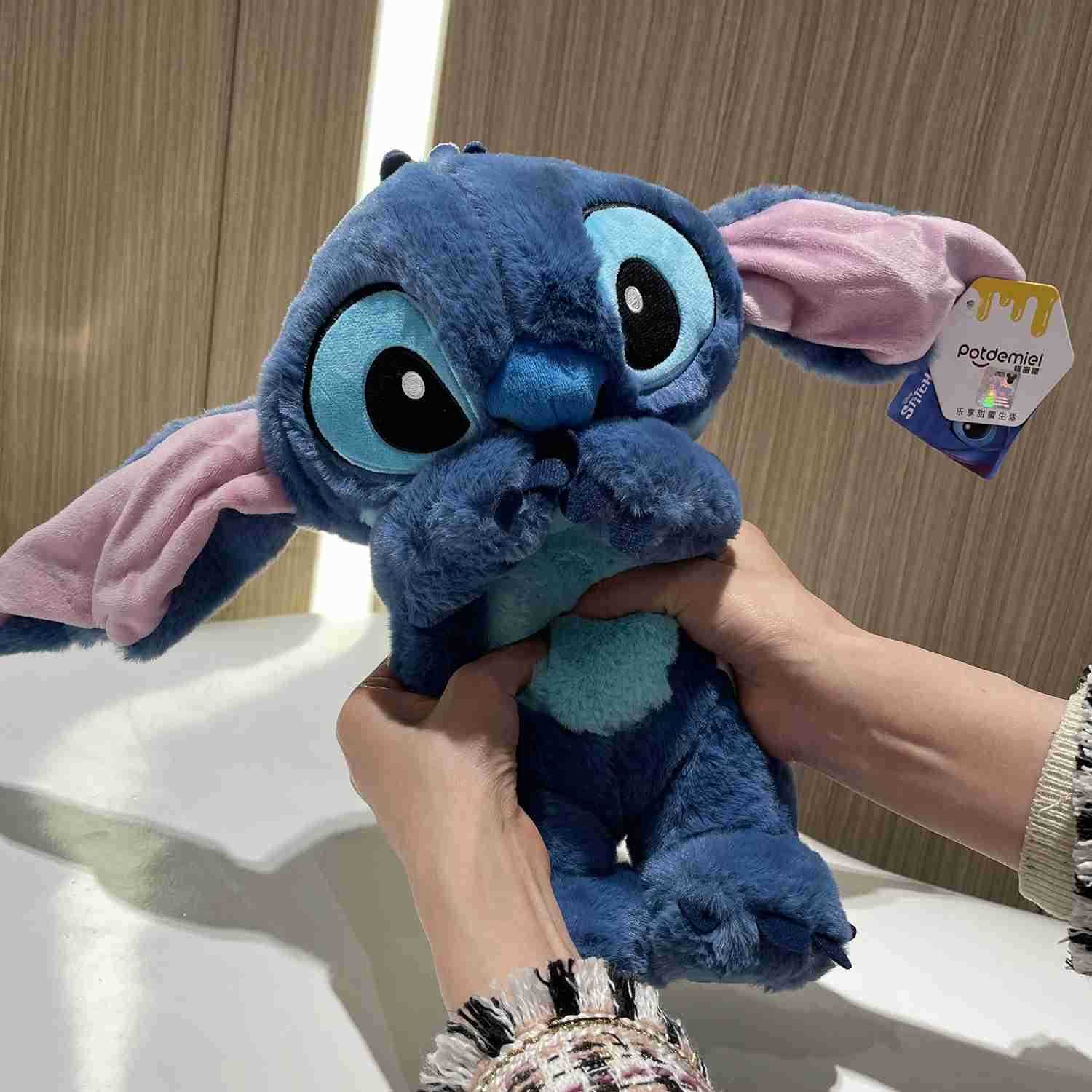 Disney Genuine Lilo Stitch Plush Toy Doll Sitting Stitch Stuffed Soft Toy Car Pillow Comforting Toy Kids Xmas Birthday Gift H251126