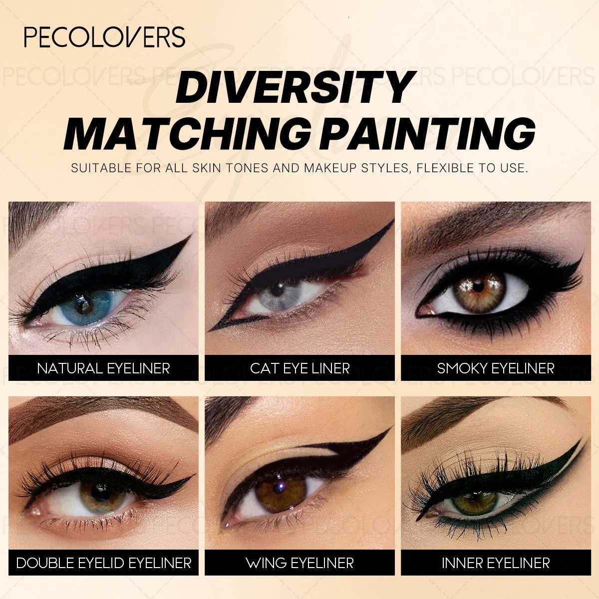 1 Set 3 Pcs Black Gel Matte Smooth Glide Eyeliner Ultra-Smooth Eyeiner Pen For All Types Easy To Slide Blend Perfect GiftsT251126