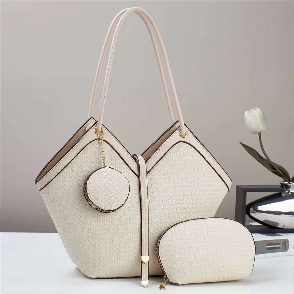 Woven fabric multi piece set women's fashion trend atmospheric large capacity handbag shoulder bag