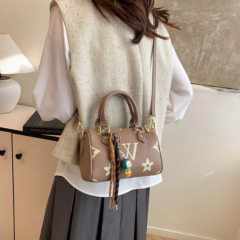 New printed handbag, versatile ins Boston pillow emed mother-daughter bag 2025