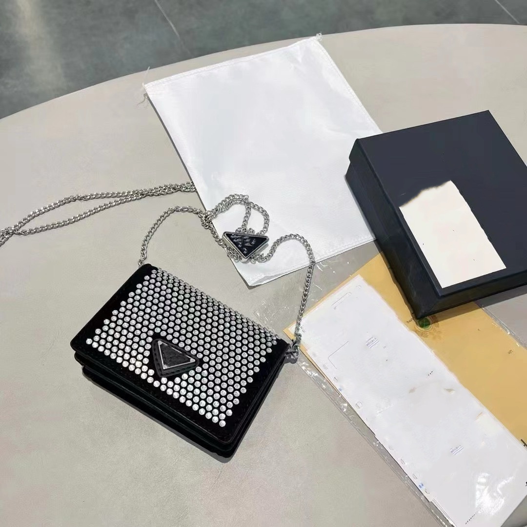 Designer bag New Bling Diamonds Small Shoulder Bags Women Square Clutch Bag Evening Crossbody Bag Ladies Dinner Party Clutch Purse