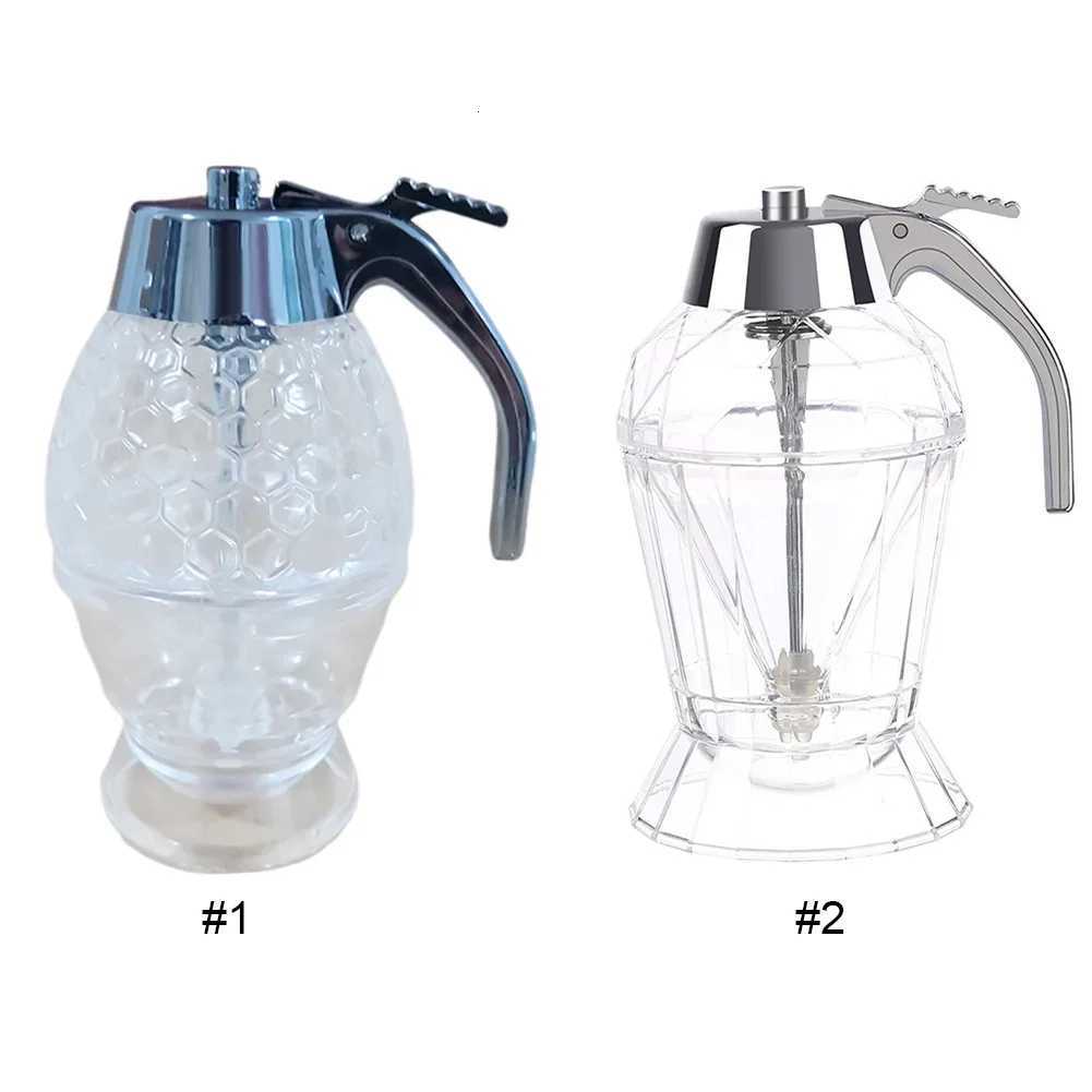 No Drip Stand Honey Dispenser Pourer Dispenser with Stand Honey Jar Container Storage Juice Syrup Cup Bee Drip Dispenser Kettle Y251126