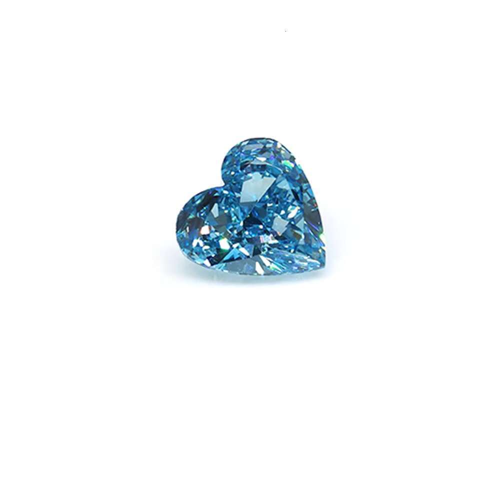 Quality Assurance IGI HPHT Certified Fancy Blue Heart Precision Cut 2ct Loose Lab Diamonds