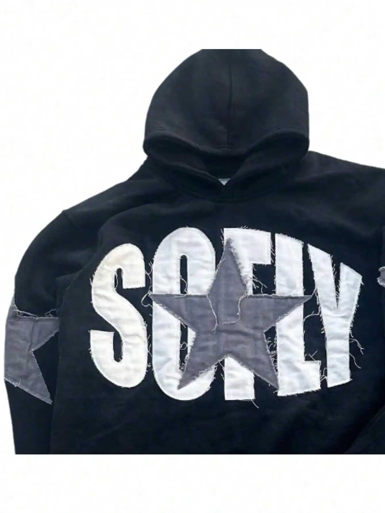 Vintage Monogram Hoodies for Men Street Hip-hop Style Blue Hoodie Y2K Cute Fall Jacket Unisex J251136