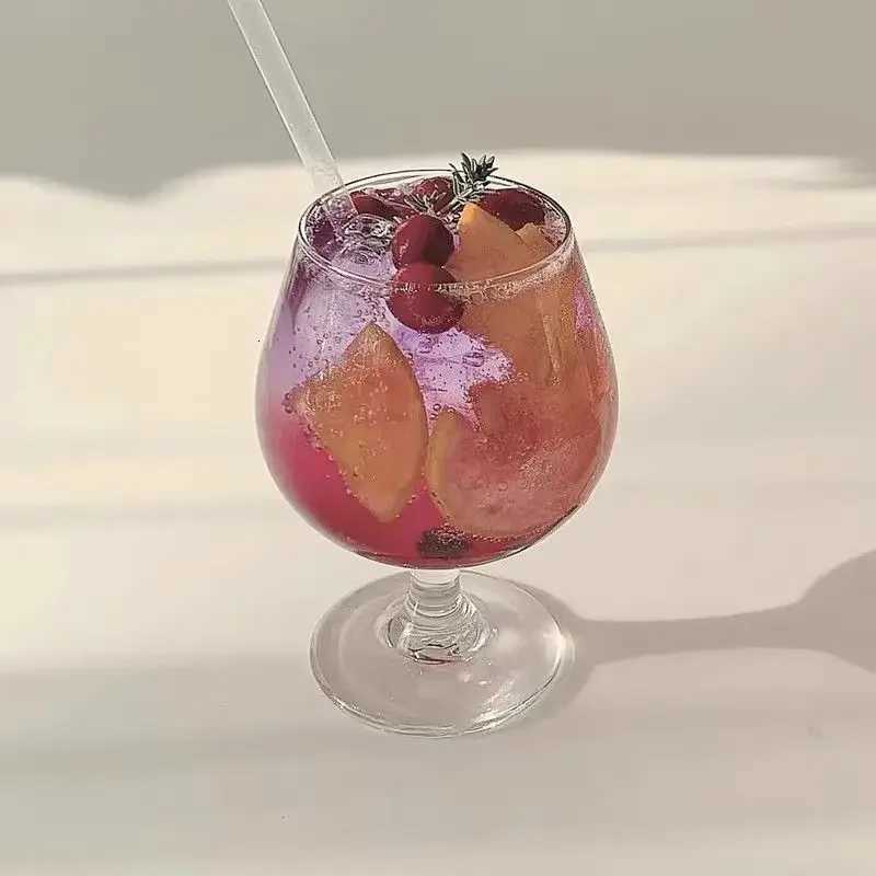 Ins Wind Thickened Bantam Red Wine Glass Transparent Glass Simple Bar Champagne Cold Drink Cup Juice Foreign Wine Cup C251126