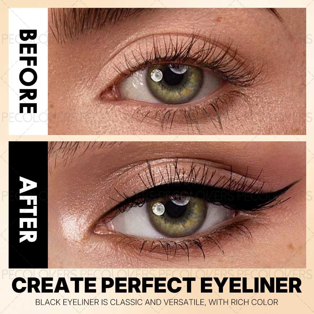 1 Set 3 Pcs Black Gel Matte Smooth Glide Eyeliner Ultra-Smooth Eyeiner Pen For All Types Easy To Slide Blend Perfect GiftsT251126