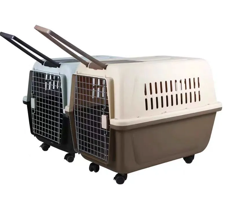 Cat Dog with WheelsExpandable Rolling Pet Carrier on Wheels Telescopic Handle and Shoulder Strap Travel Carriers for 18lbs Small Dogs Cats Free shippi