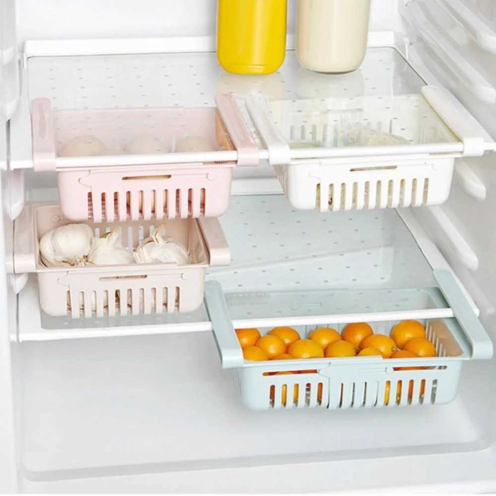 Refrigerator Pull Out Shelf Storage Organizer for Egg Fruit Vegetable Meat Fit All Fridge Shelves Under Y251126