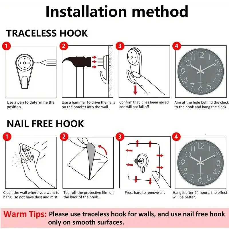 Christmas For Cat Cartoon Round Silent Hanging Wall Clock Suitable For Living Room SchoolStudy RoomBedroom Childrens Gifts C251126