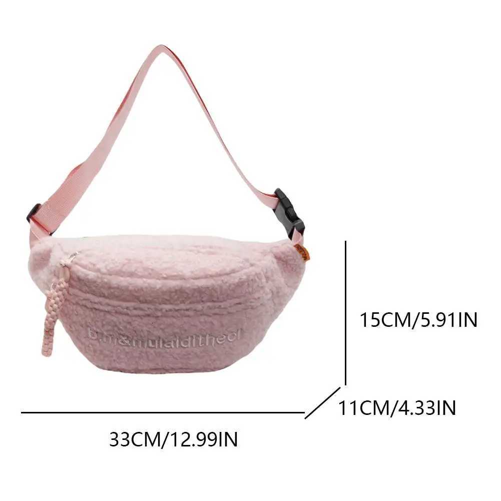 Fleece Sherpa Crossbody Bags for Women Small Size Fanny Pack with Hardware Buckle Winter Plush Waist Bag Side Bag Waist Bum PackT251126