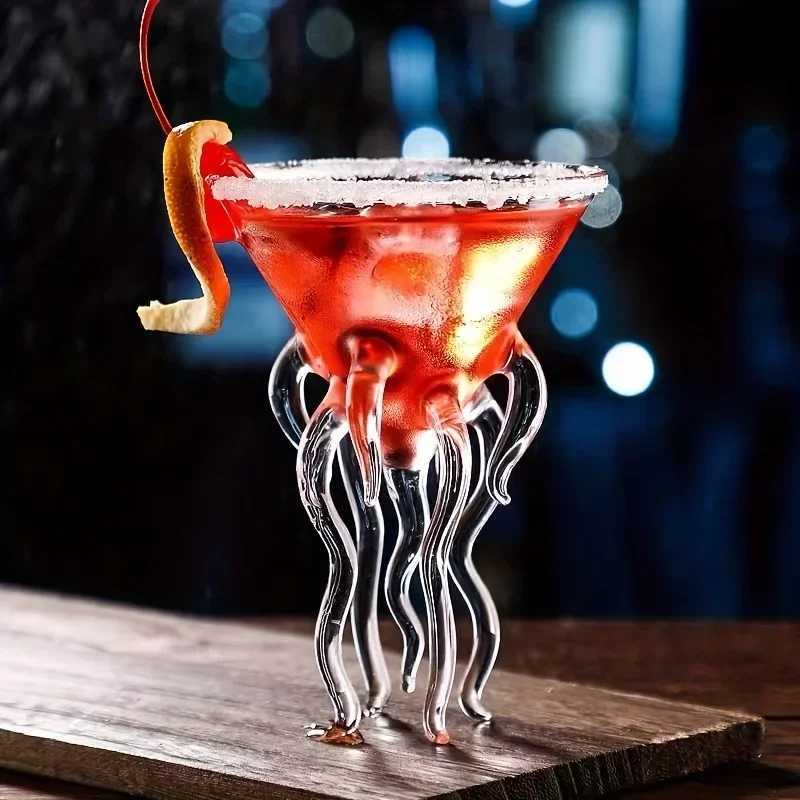 Octopus Cocktail Glass Jellyfish Martini Cup Creative Beverage Bar Tool Bar Party Whiskey Glass Christmas Gift Wine Glasses C251126
