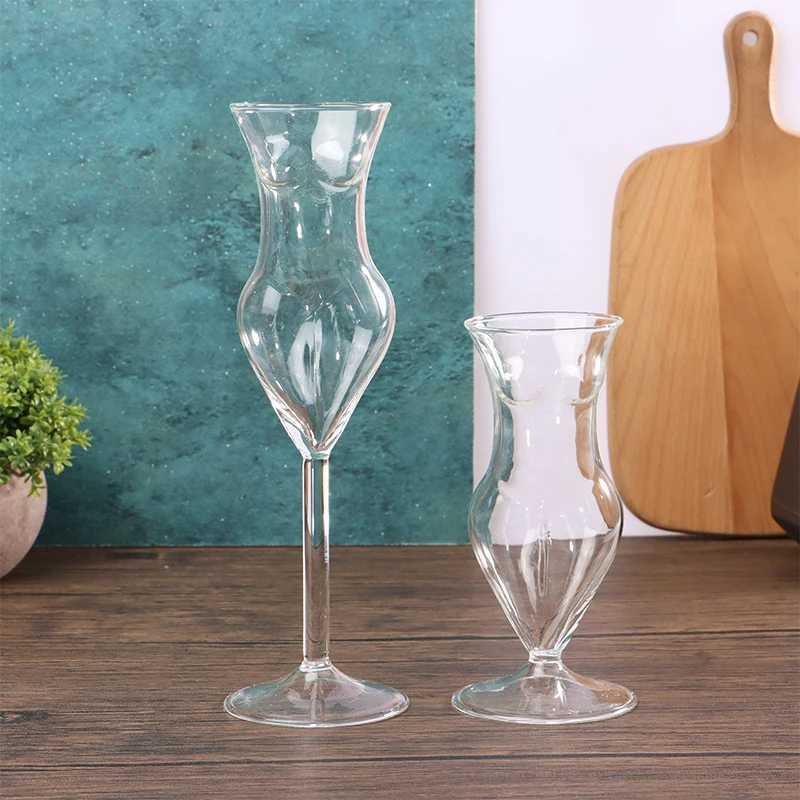 Creative Cocktail Glass Girl Body Shape Glass Cup Glass Wine Goblet Glass Champagne Borosilicate Beauty Goblet Cup C251126