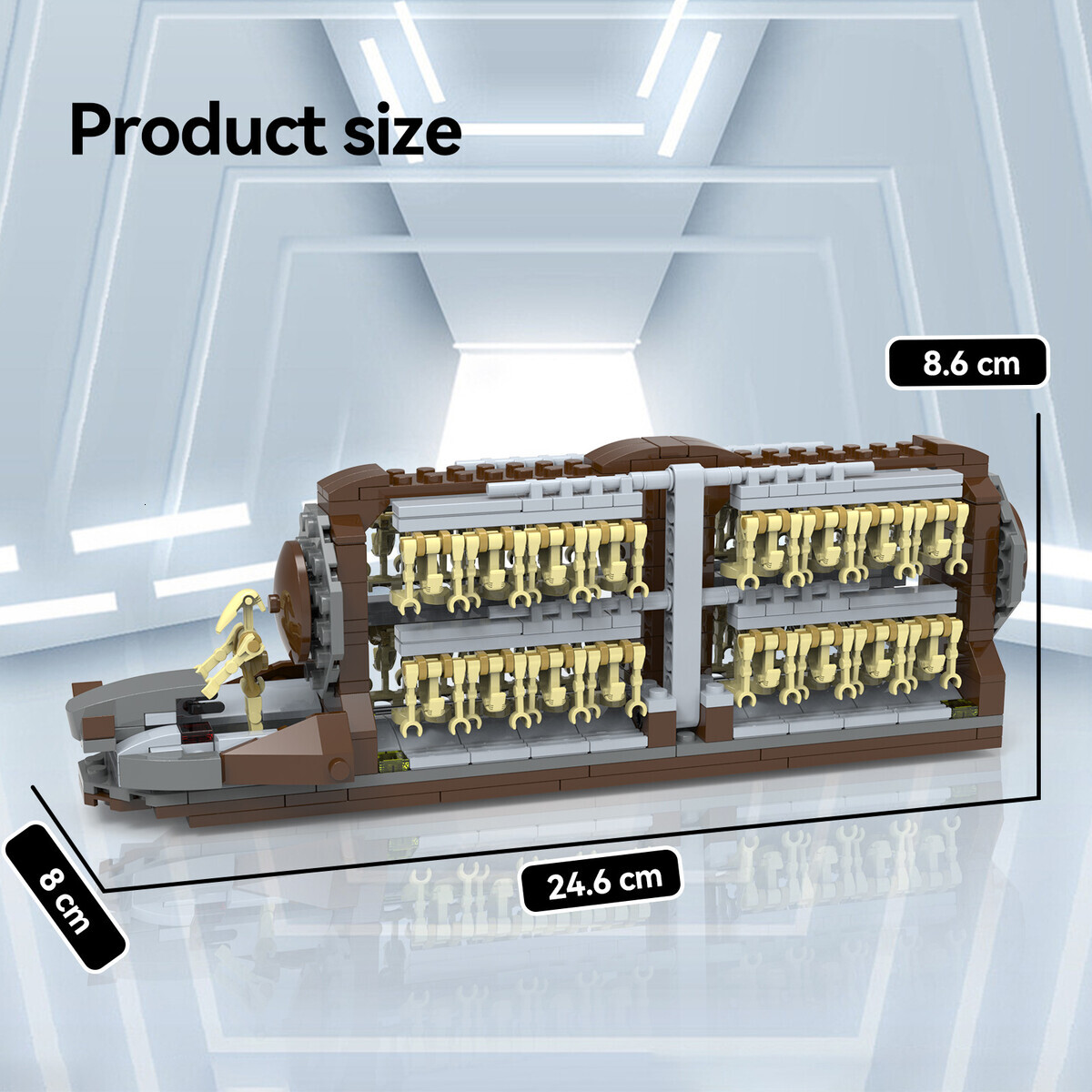 522PCS Space War Troop Carrier Building Blocks Solider Transport Vehicle Model Bricks Desktop Decoration Toys Kids Holiday Gift TUES