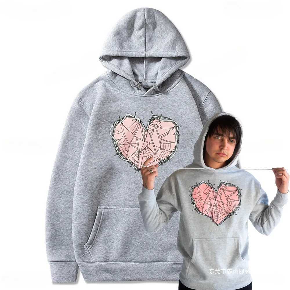 XPLR Sam and Colby Heart Hoodies Autumn Winter Fleece Long Sleeve Casual Sweatershirt Hooded for Men Women J251136