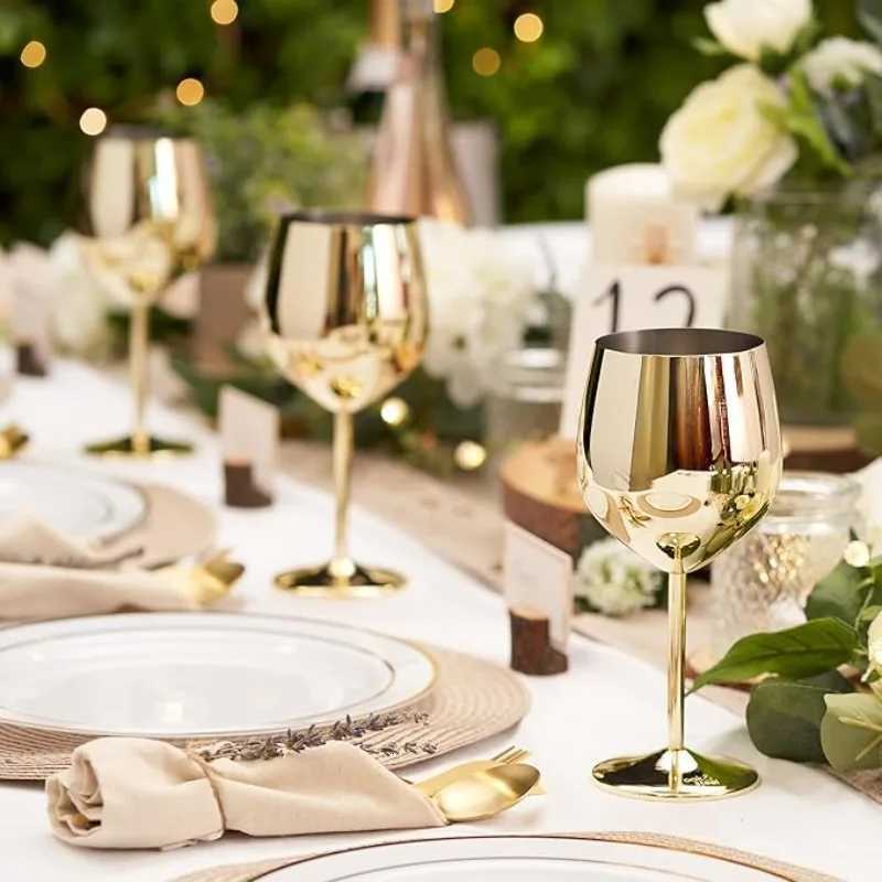 Stainless Steel Glass Goblets Cocktail Creative Metal Wine Glass Bar Restaurant Champagne Red Wine Glass Drinkware Barware Cup C251126