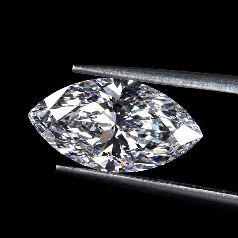 HPHT CVD Loose Diamond IGI GIA Certified Marquise Cut White Lab Diamond Excellent D E F Color VVS VS Lab Grown Diamond