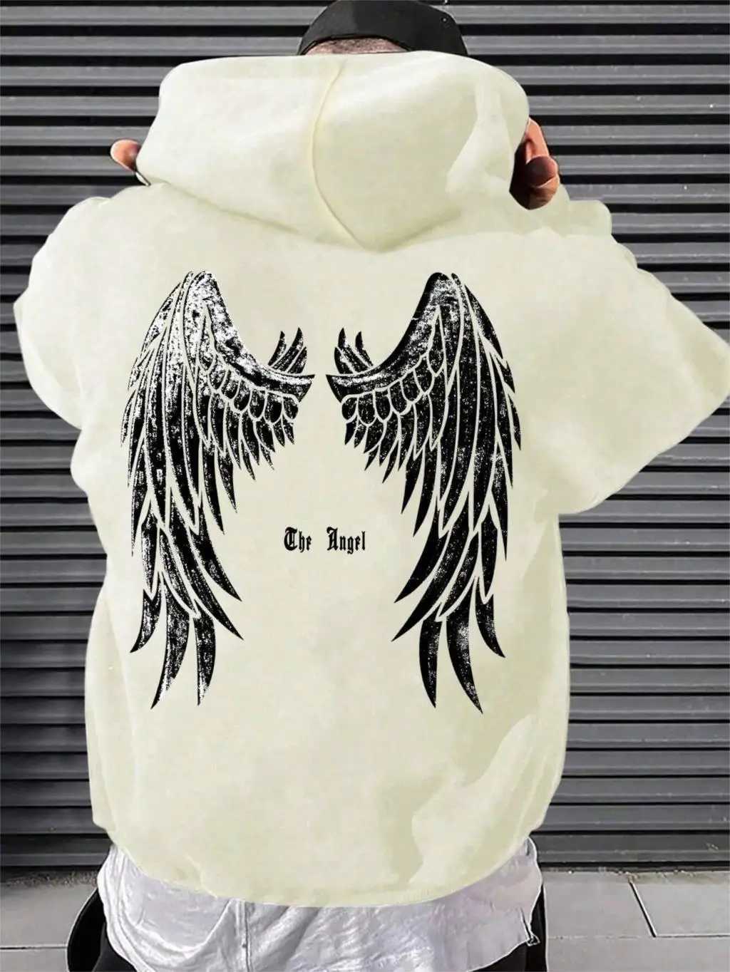 Angels Wings Male Hoody O-NeCK All Match Loose Sweatshirt Fashion Fleece Basic Daily Comfortable Hoodie Autumn CloTHes J251136