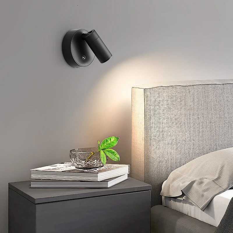 Magnetic Wall Sconce LED Desk Lamp Remote Control 3-Color Dimmable 360 Rotatable USB Rechargeable Bedroom Bedside Night Light M251126