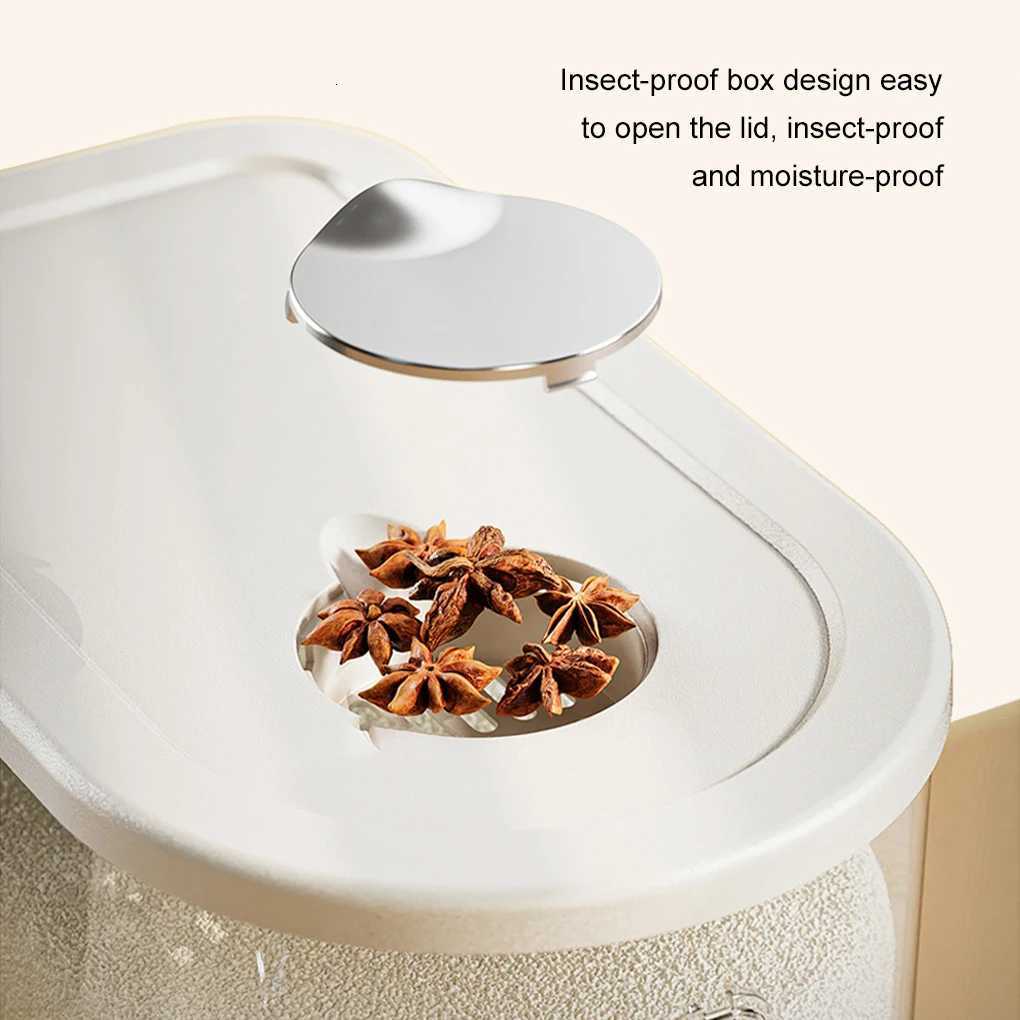High-end Pressed Rice Bucket Insect-proof Moisture-proof Sealed Household Food-grade Rice Box Flour Storage Container 5kg Y251126