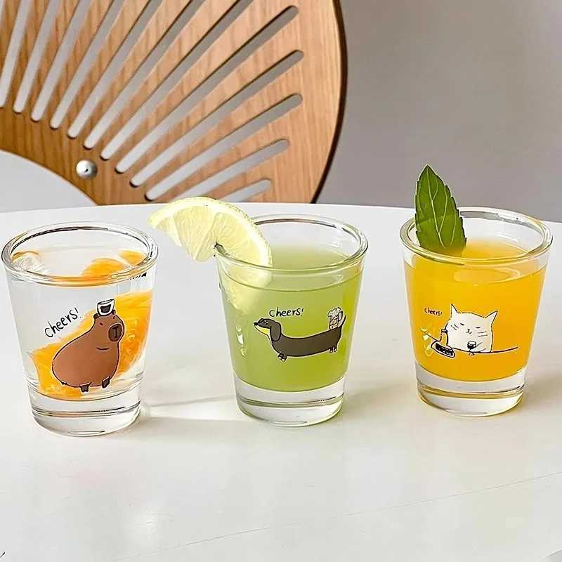 Korean style Cute Shot Glass Cups Creative Small Wine Glasses CupsSoju Liquor Cup Set Ideal for Whiskey Tequila and Liquor C251126