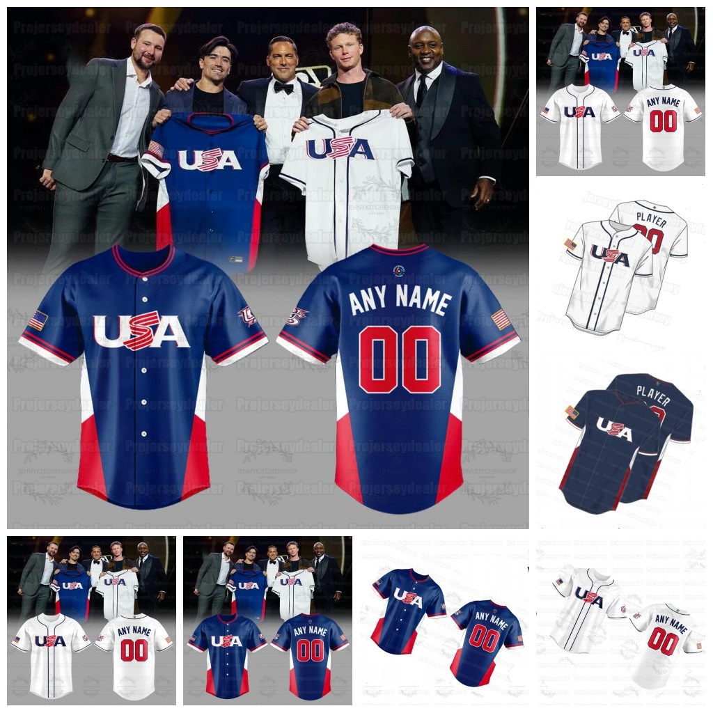 Aaron Judge Team USA 2026 World Baseball Classic Jersey Pete Crow-Armstrong Paul Skenes Corbin Carroll WBC Pete Alonso Cal Raleigh J.T. Realmuto United States Custom