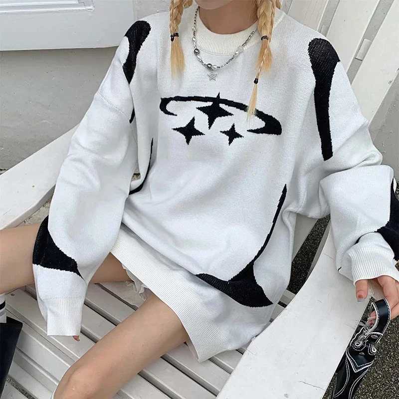 European and American Autumn/Winter Loose Pullover Sweater Trend Hip-hop Style Worn Inside and Outside Popular Knitwear Sweater J251136