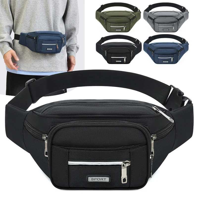 Multifunction Nylon Men Waist Bag Large-capacity Anti-theft Chest Bag Outdoor Travel Waterproof Sports Mobile Phone BagT251126