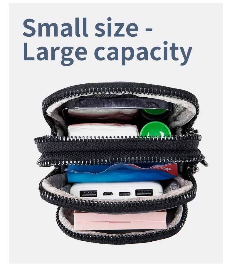 Lightweight Crossbody Messenger Bag Womens Cow Leather Small Shoulder Purse Multi Compartment Pocket Vertical Phone BagT251126