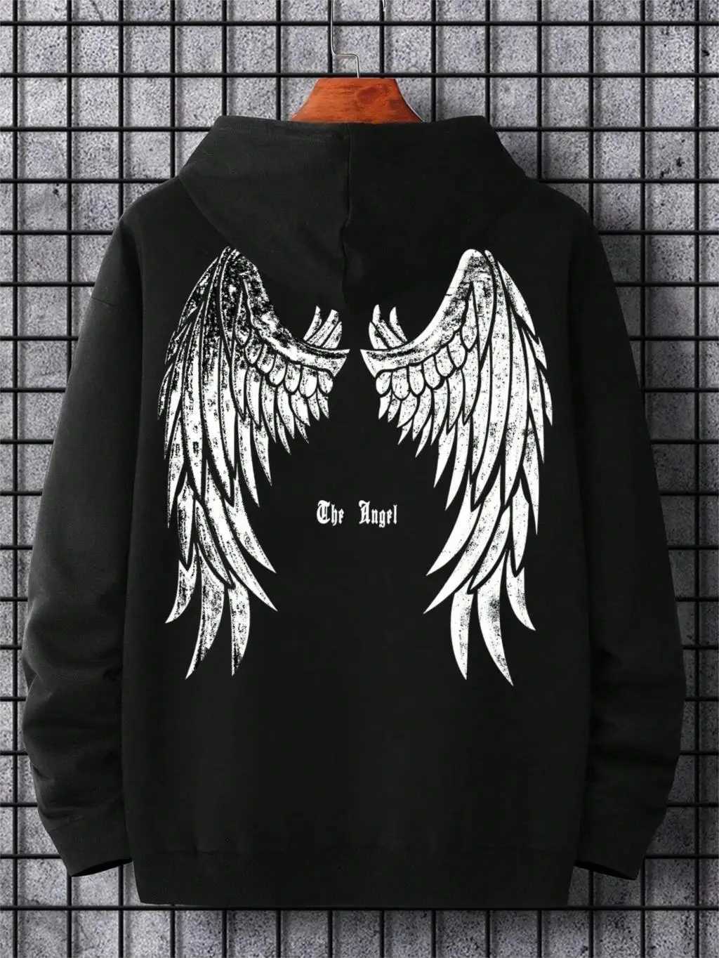 Angels Wings Male Hoody O-NeCK All Match Loose Sweatshirt Fashion Fleece Basic Daily Comfortable Hoodie Autumn CloTHes J251136