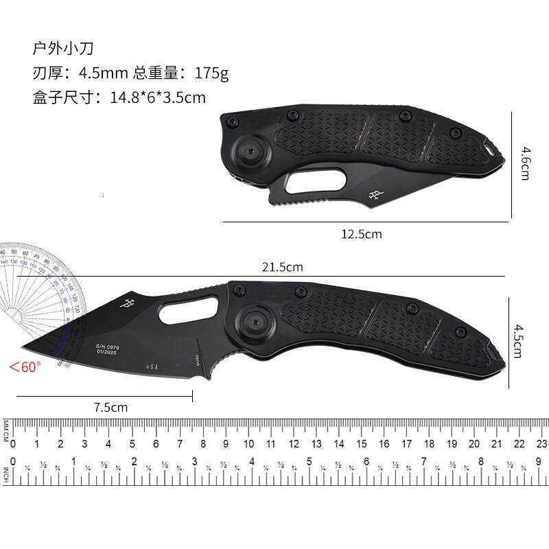 Cross-Border Hot-Selling Micro-Tech Stitch Aluminum Alloy Outdoor Portable Self-Defense Pocket Multi-Functional Folding Knife High-Quality