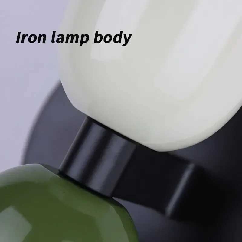Nordic Iron Metal Wall Sconce Light Fixtures Lamp Background Decoration Bedroom Bedside Hotel Modern Colorful Red Green Lighting M251126