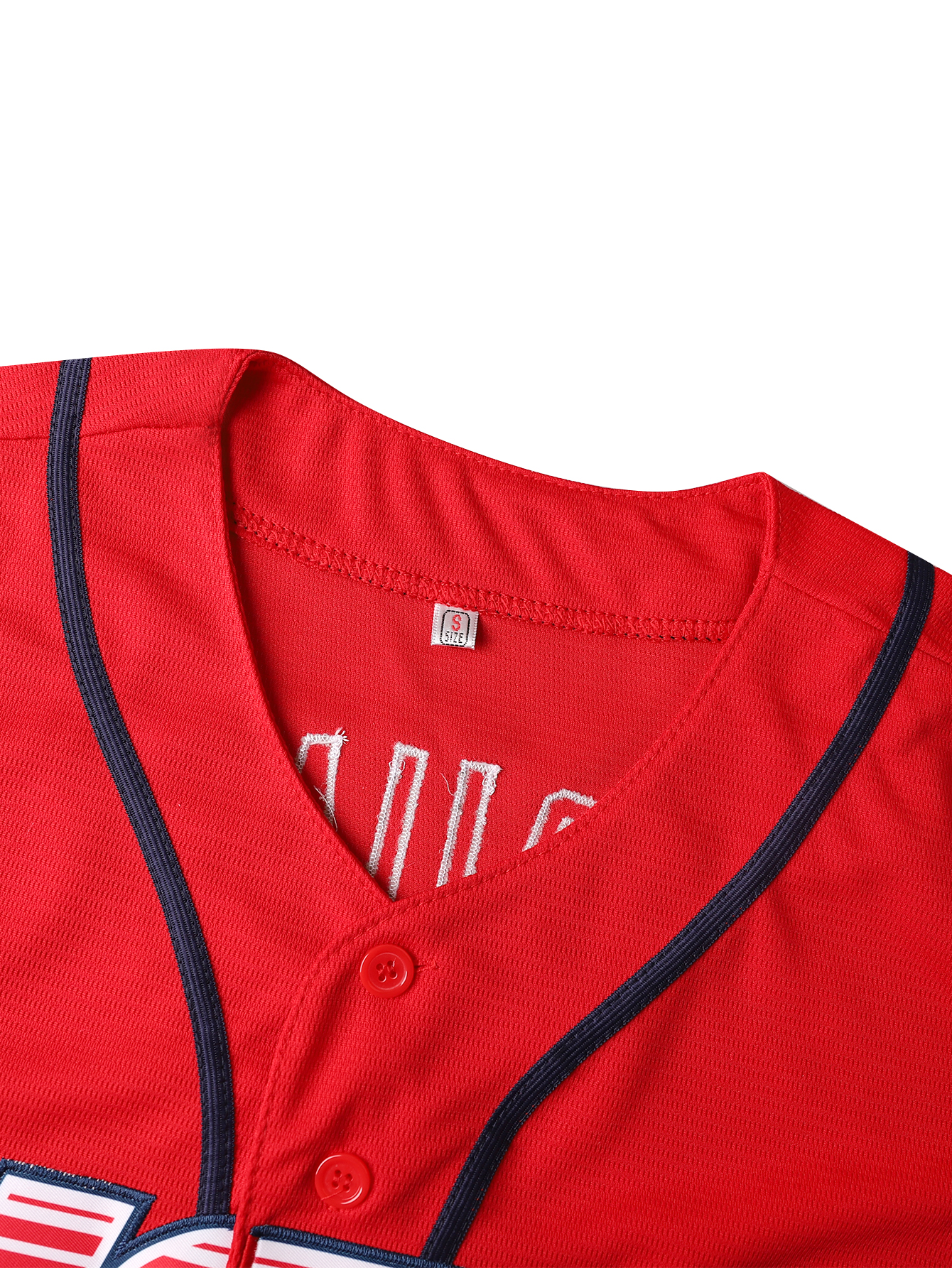 Men's Number 47 TRUMP Embroidery Pinstripe Baseball Jersey, Athletic Style, V-neck Sports Shirt For Casual Wear