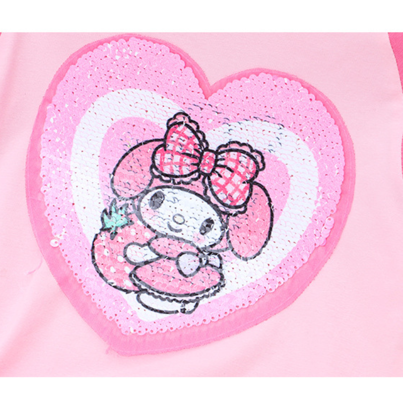 Disney girl designer clothing summer girls short sleeve princess T-shirt color changing sequin short sleeve cotton T-shirt baby designer sequin summer
