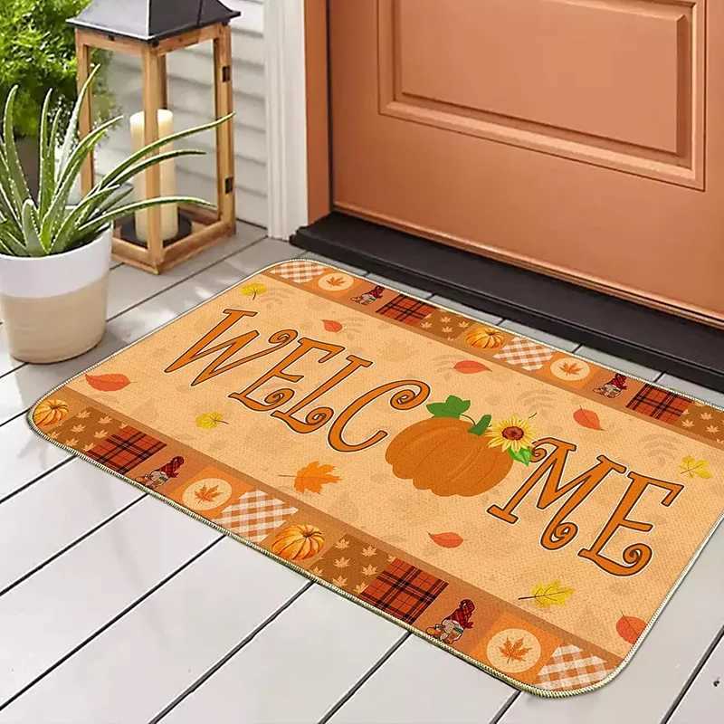 Christmas Them Entrance Door Mats Home Welcome Carpet for Bedroom Bathroom Indoor Outdoor Anti-Slip Carpet Festival DecorationM251126