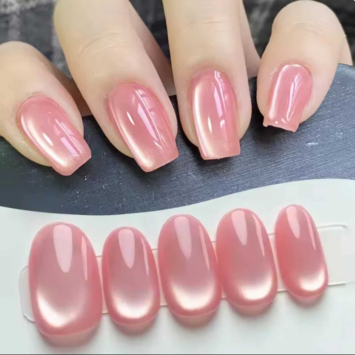 12ml 1-16pcs Autumn Nails 2025 New Clear Pink Glass Bead Moonlight Magnet Cat Eye Gel Nail Polish Whitening Nail SuppliesT251127