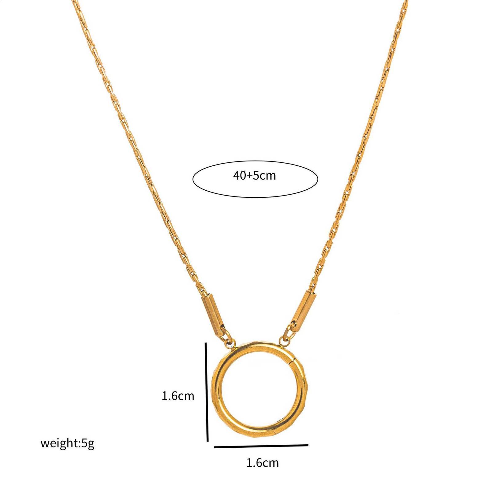 Jewelry 18k gold plated Chunky Stainless Steel Chain Carabiner Pave Charismatic Zircon Charms Necklace YF3677 241106