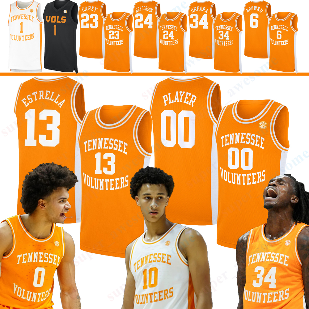 Tennessee Volunteers Basketball Jersey Nate Ament JaKobi Gillespie JP Estrella Felix Okpara DeWayne Brown II Ethan Burg Grant Williams Admiral Schofield Ellis