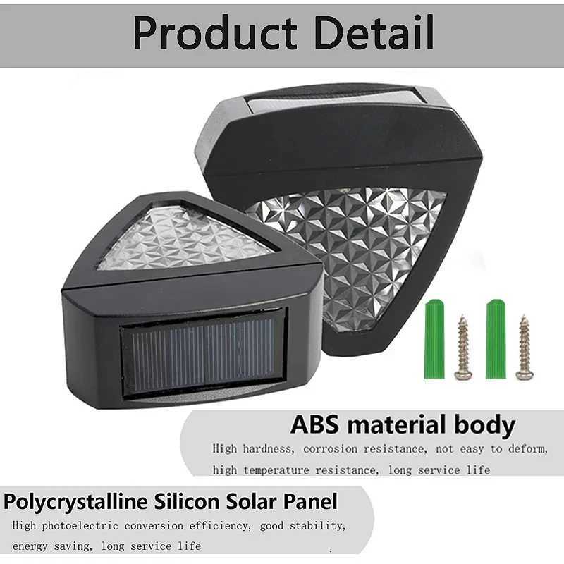 LED Solar Light Outdoor Waterproof Wall Lamp Garden Washing Wall Lighting Solar Power Fence Terrace Staircase Solar Sconce LampM251127