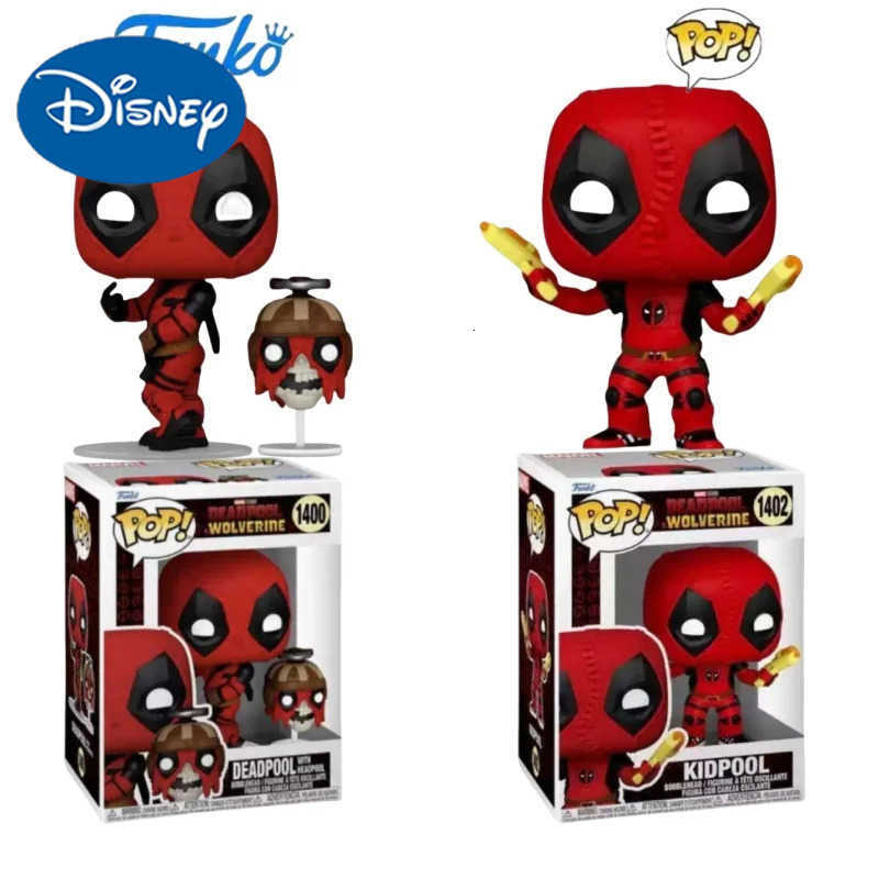 Disney Funko Pop Deadpool 1400 1402 Vinyl Q Version Figure Model Ornament Decor Global Limited Edition Collectibles Toy Kid Gifts H251127