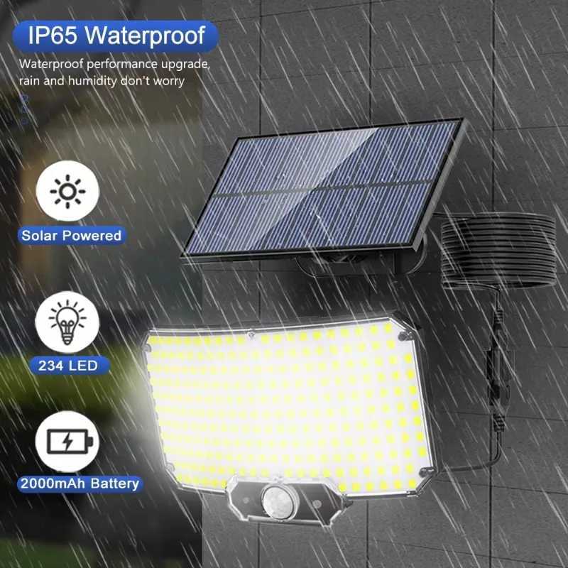 Solar Lights Outdoor with Lights Reflector and 3 Lighting Modes Solar Motion Sensor Wall Lights IP65 Waterproof for Garden YardM251127