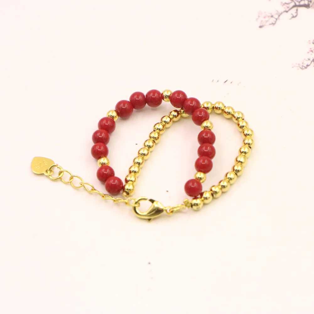 Lovely Fashion Natural Stone Bead Baby Girls Lobster Clasp Accessories Girls Yoga Christmas Wedding Gift Jewelry Charm C251105
