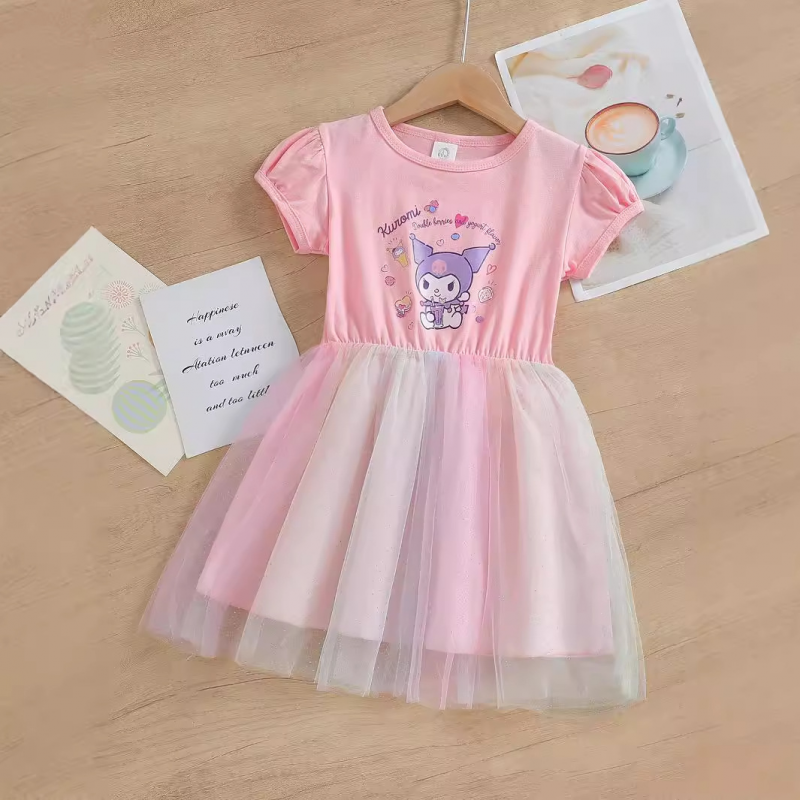 Disney girls' dress princess dress beach dress children's designer clothing summer outfit for girls girls' A-line skirt comfortable and