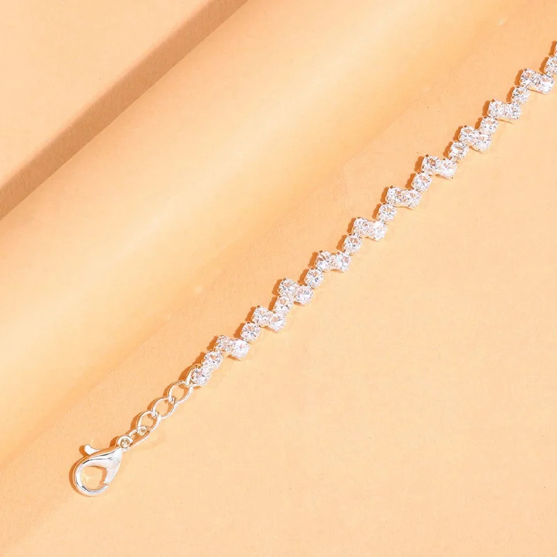 Stonefans Fashion Wave Necklace High Quality Jewelry for Women Simple Tennis Chain Choker Accessories Gift 251125