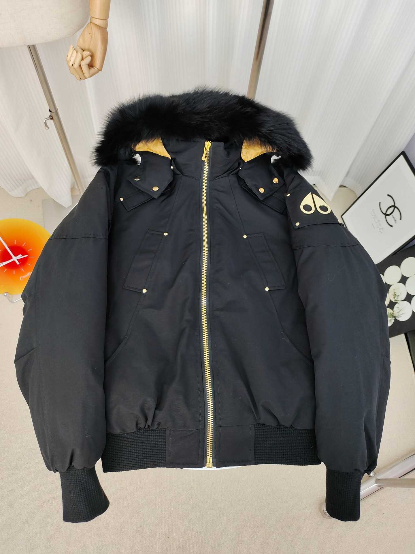 Long collar couple-style short down jacket for men and women, Korean-style coat, silver fox jacket S251127