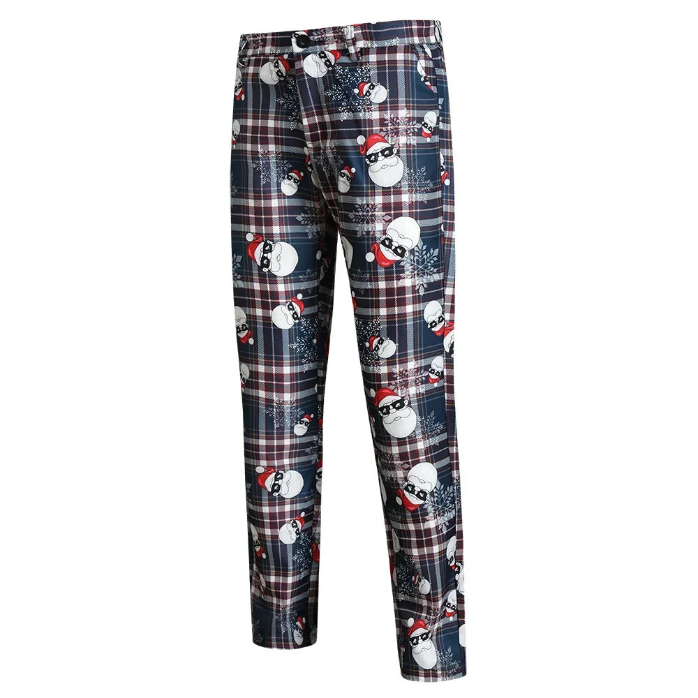 Snowman Plaid 3 Piece Casual Business Printed Suits Mens Christmas Party Suit Funny Costume Novelty Xmas Jacket Trousers Vest 251126 - view 6