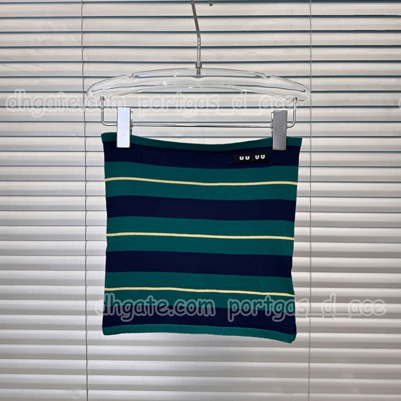 Designer Beach Bra Underwear Women Elegance Knits Striped Boob Tube Tops Vest Summer Night Club Party Street Style Sexy Bustier