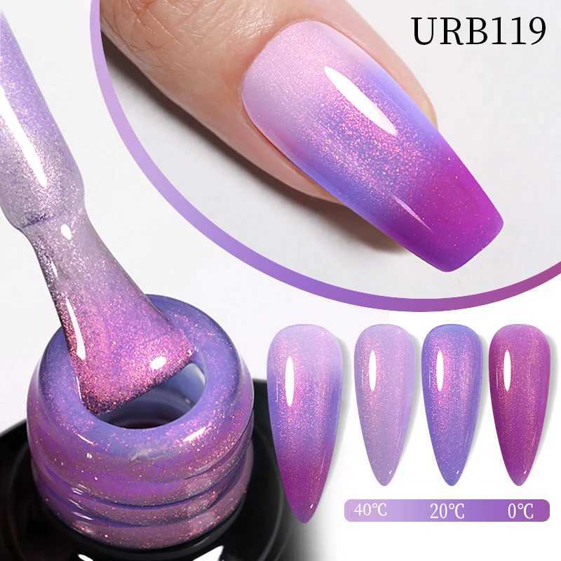 UR SUGAR 7ml Thermal Auroras Glitter Gel Nail Polish Winter Temperature 3 Colors Changing Soak Off UV LED Manicure Nails GelT251127