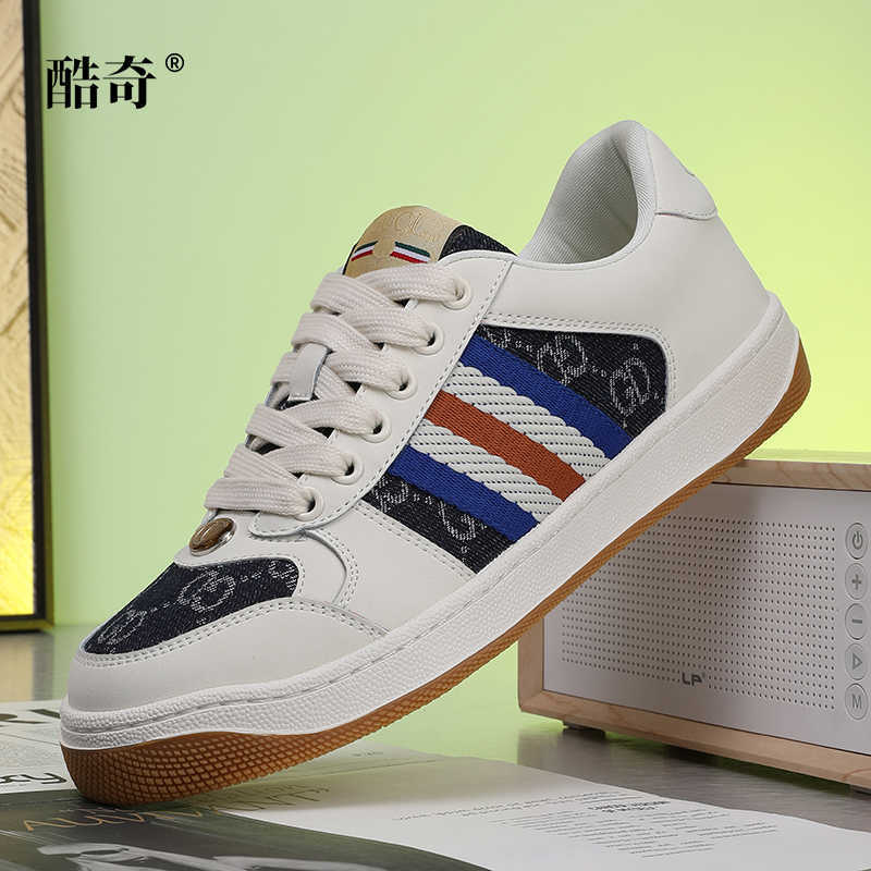 6366 2025 Designer Sneakers Casual Shoes Striped Triangle Label White Brown Sneakers High quality men's and women's Summer Shoes Lightweight