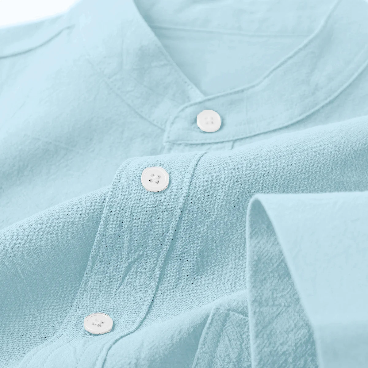 Mens short sleeved Henley T-shirt casual button down shirt summer lightweight oversized jacket breathable pocket streetwear 250427