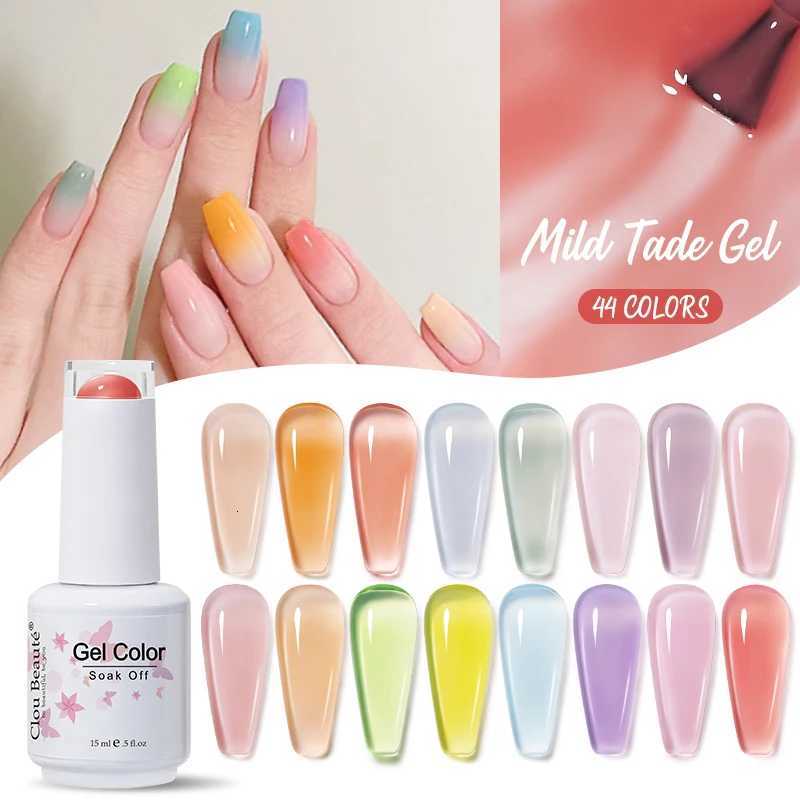Clou Beaute Jelly Color UV Gel Manicure Summer Pink Nude Gel Nail Rainbow Nail Supplies For Professionals Semi-permanent VarnishT251127